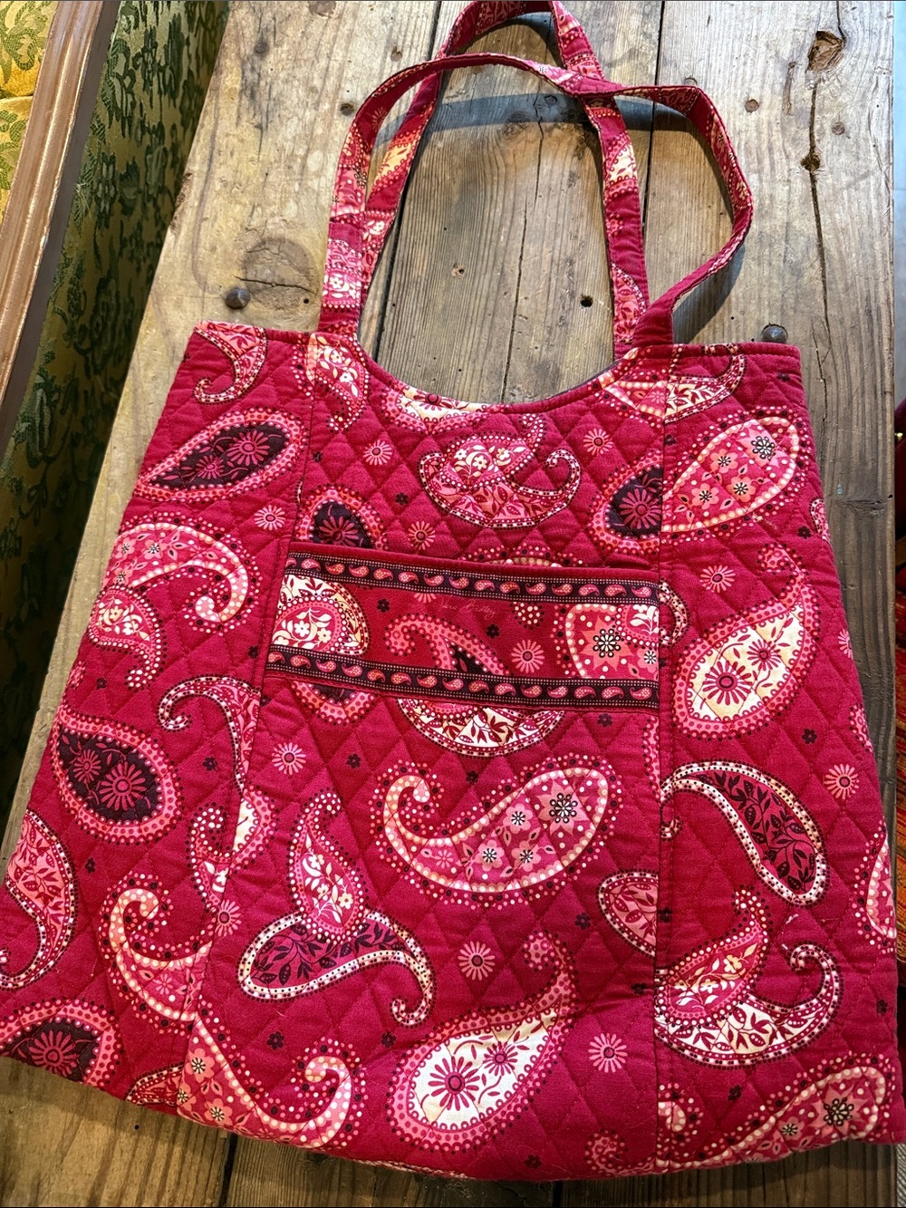 Quilted Pink Paisley Tote Bag - Women Bags